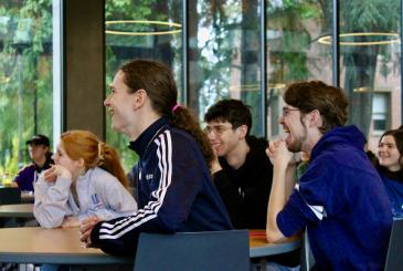 Humanities 101 Students view group presentations