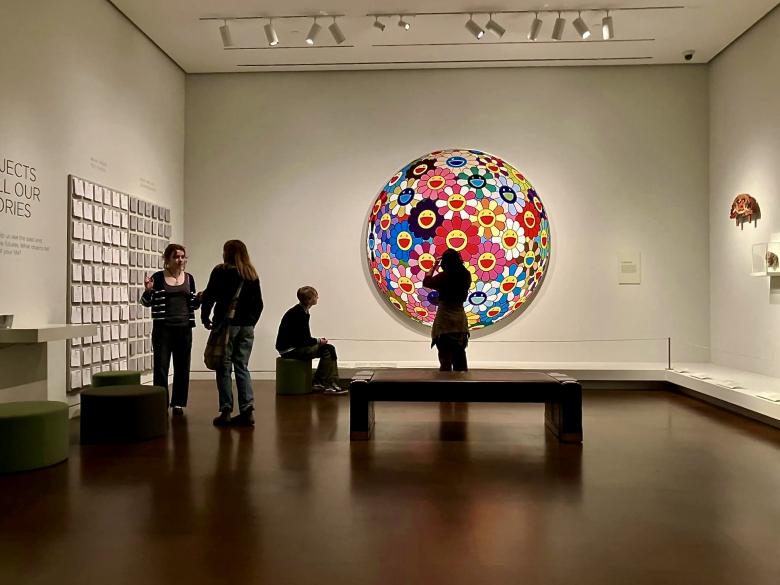 Students engage with participatory art at the Seattle Asian Art Museum